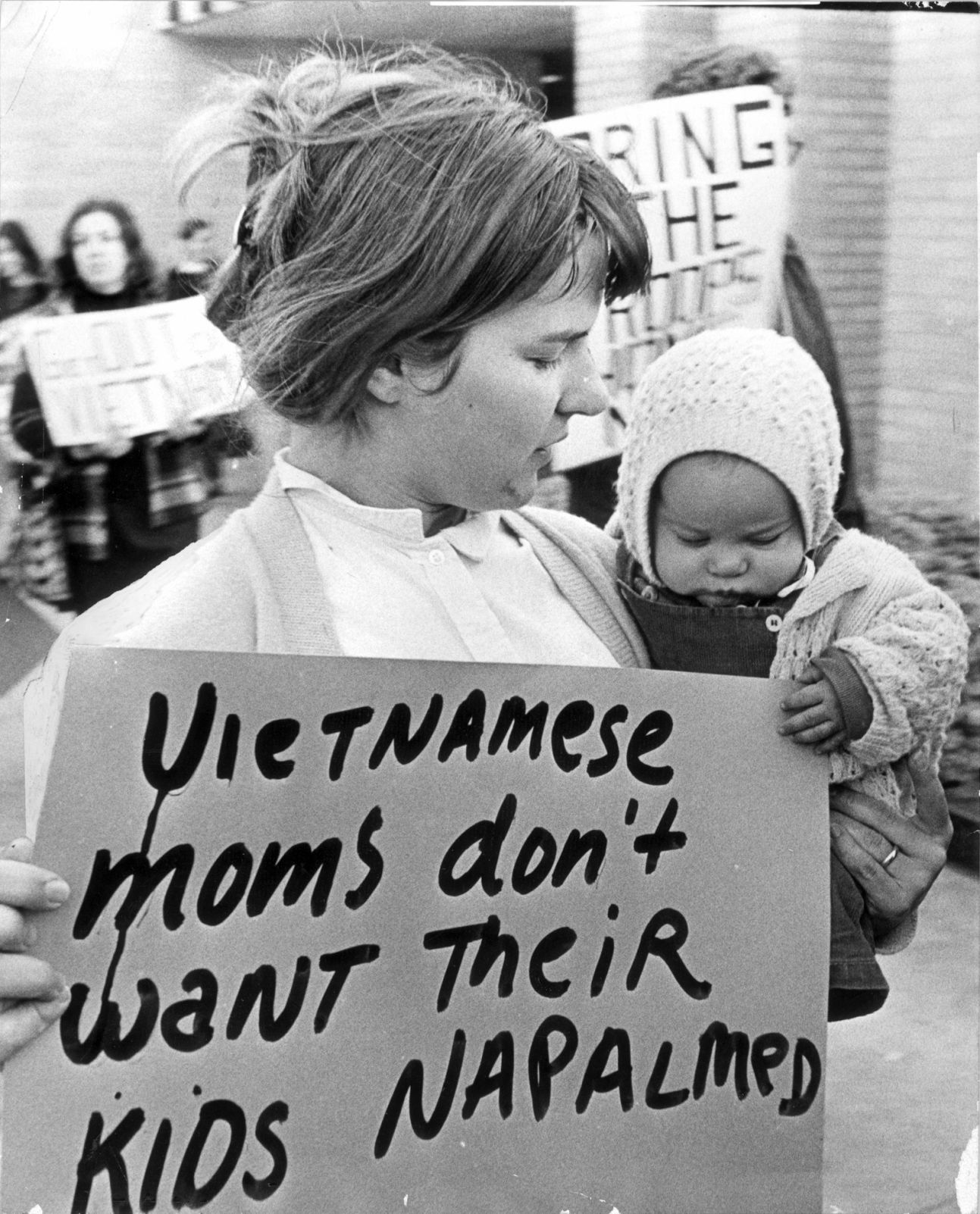 Nurse protests Dow, maker of napalm